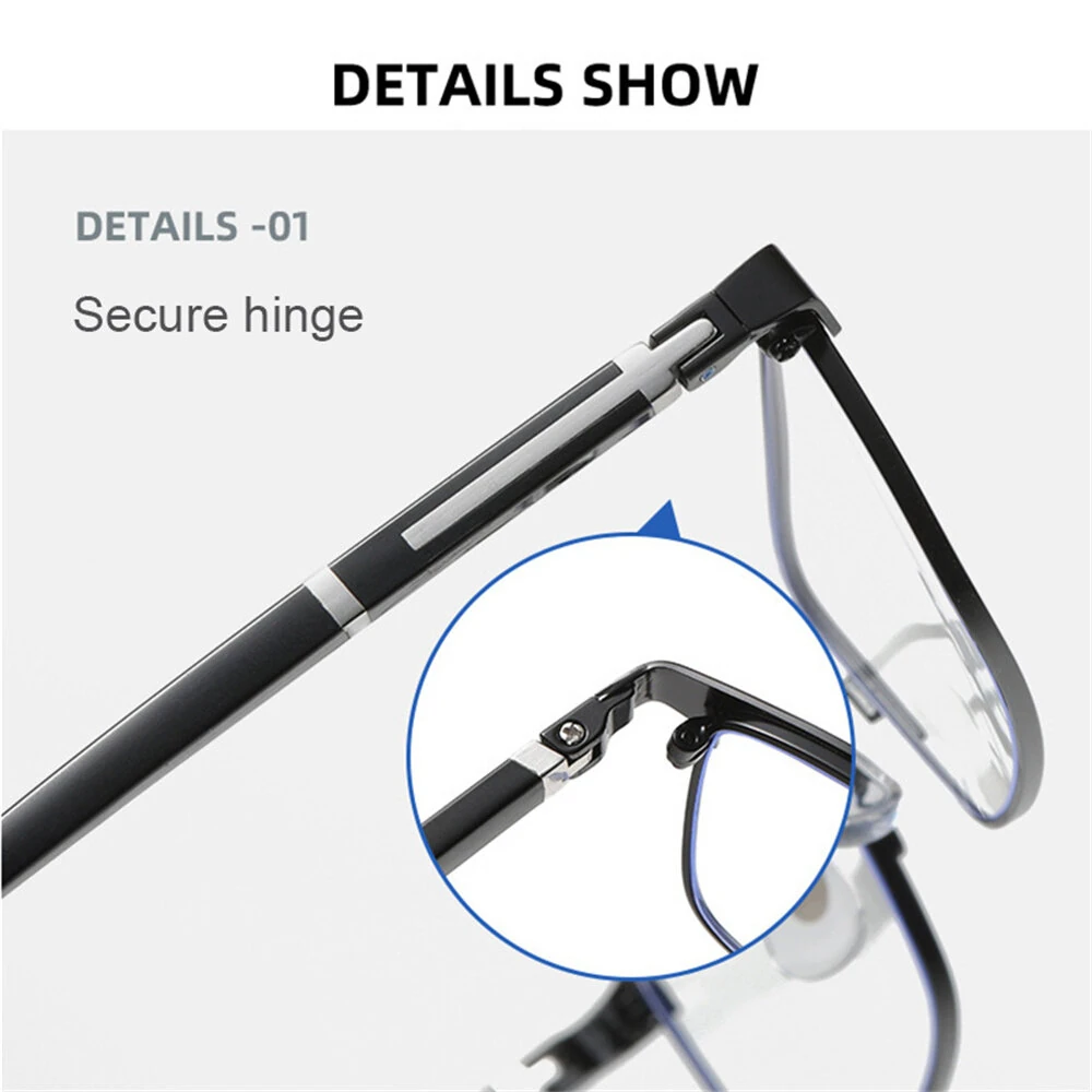 (image for) Photochromic Auto Zoom Reading Glasses HD Near Far Anti-blue Light Business Presbyopia Glasses